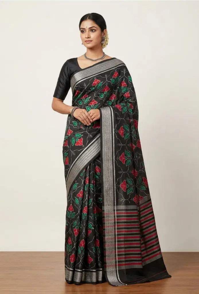 Jabaphool: Sambalpuri Silk Saree