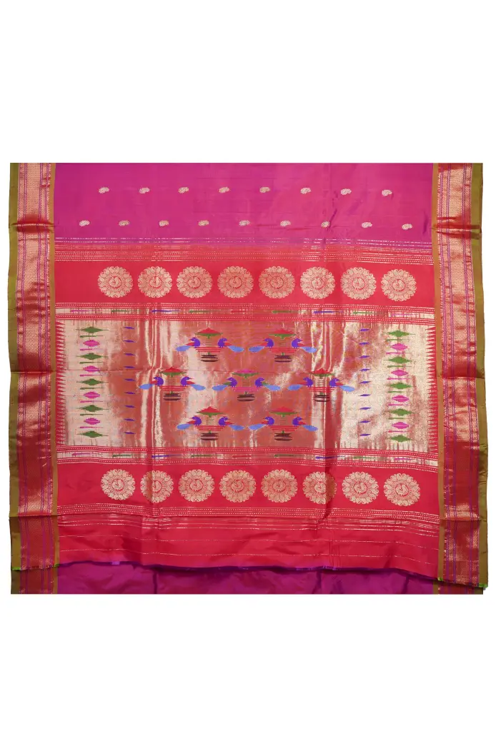 Traditional Handloom Rich Pallu Paithani - Image 4